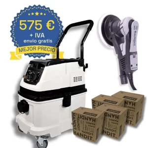 Conjunto aspiradora 40 L. lijadora HANDIT