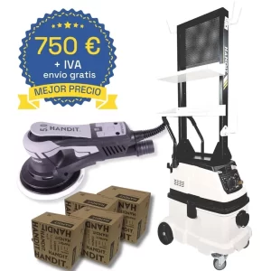 Conjunto aspiradora 40 L. lijadora HANDIT estación móvil de lijado profesional